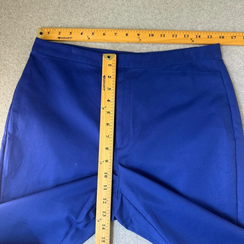 Tyler Boe‎ Royal Blue Ankle Pants Gold Button Career Casual Size 12 NWT